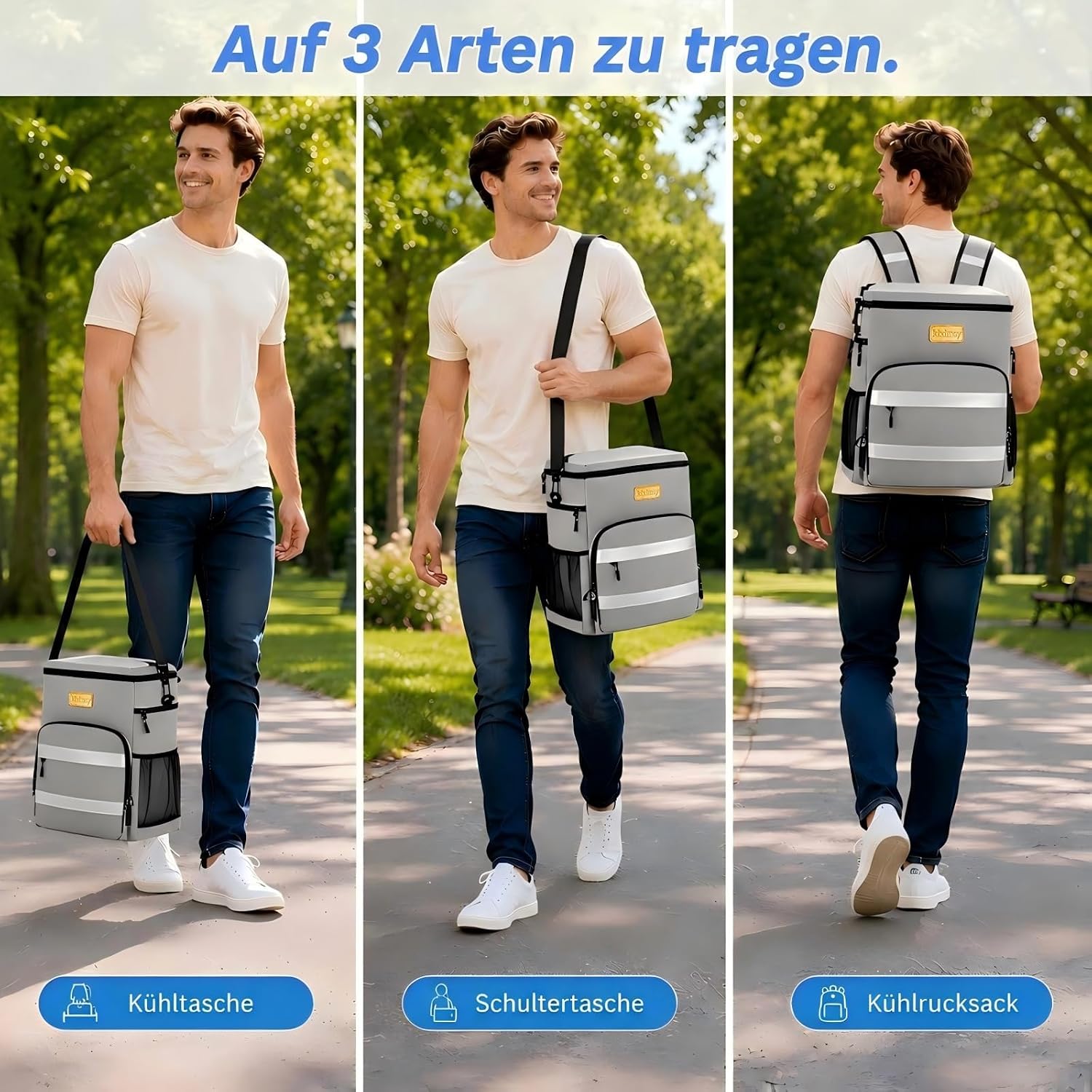 Detalle de kiximay 30L Kühltasche – Premium isolierte Kühlbox, faltbar, wasserdicht und vielseitig einsetzbar