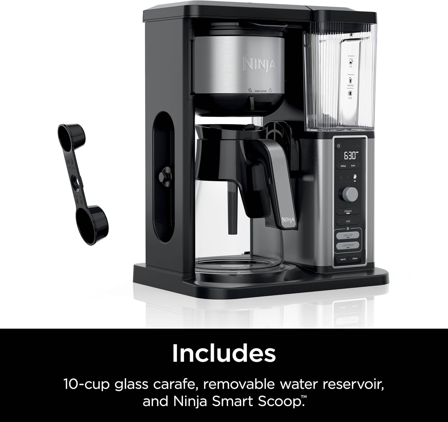 Detalle 2 de Ninja CM360C Hot & Iced Coffee Maker, Single-Serve to 10-Cup, Rapid Cold Brew