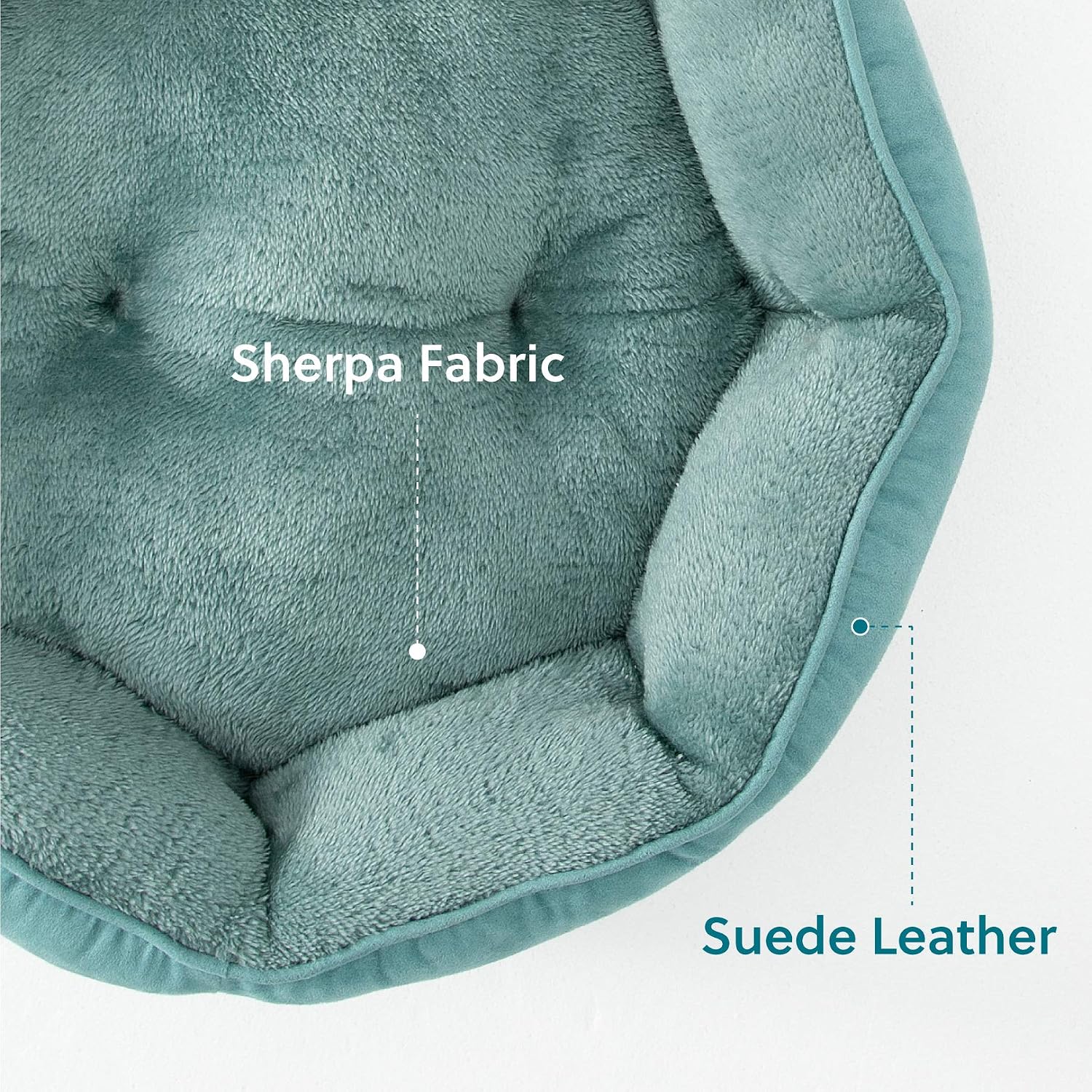 Detalle 2 de Bedsure B0B0P1E00LC2 Round Pet Bed, 20-Inch Plush Sherpa for Small Pets