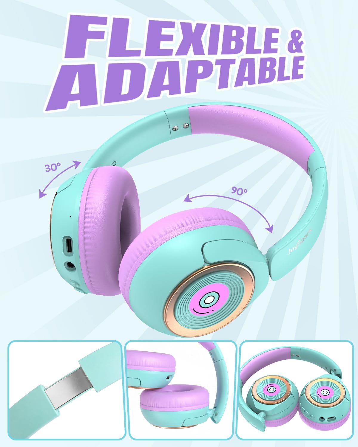 Detalle de JoySpark Kids Bluetooth Headphones 68H