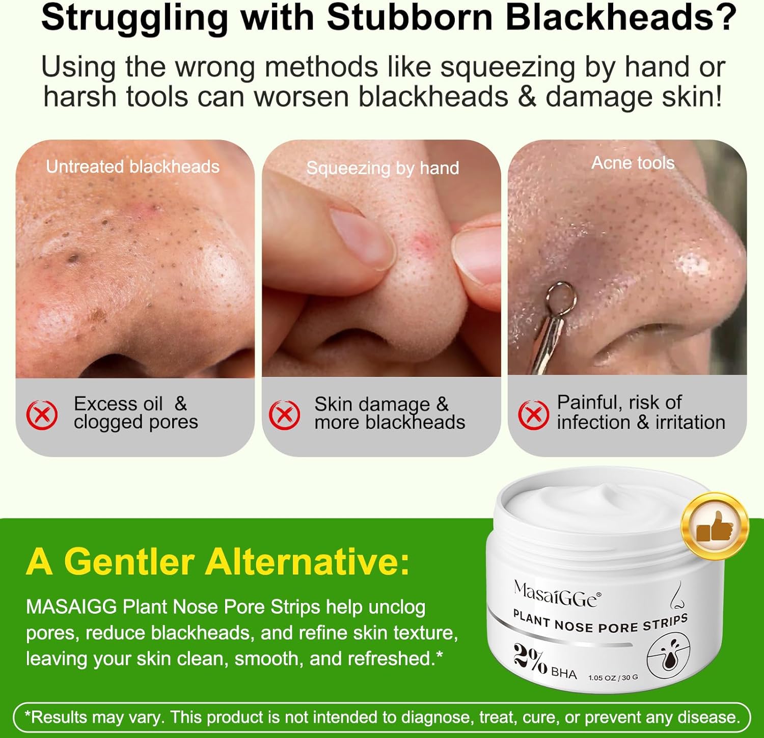 Detalle de Maschera Punti Neri Punti Neri | 2% BHA per cura della testa nera su naso, con acido ialuronico e aloe vera