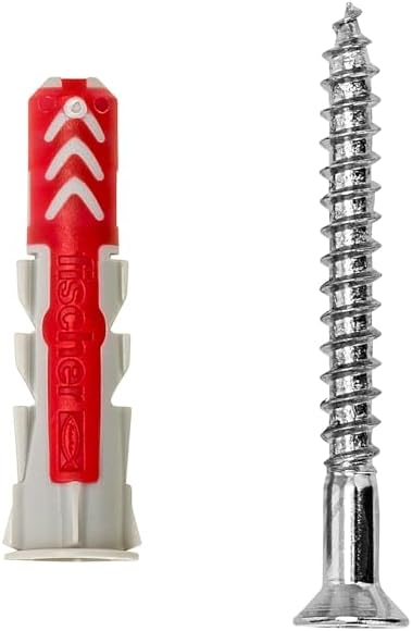 Thumbnail 2 de Fischer kit appendi specchi SKL-M 45490 con tasselli DuoPower per fissaggio su muro e cartongesso