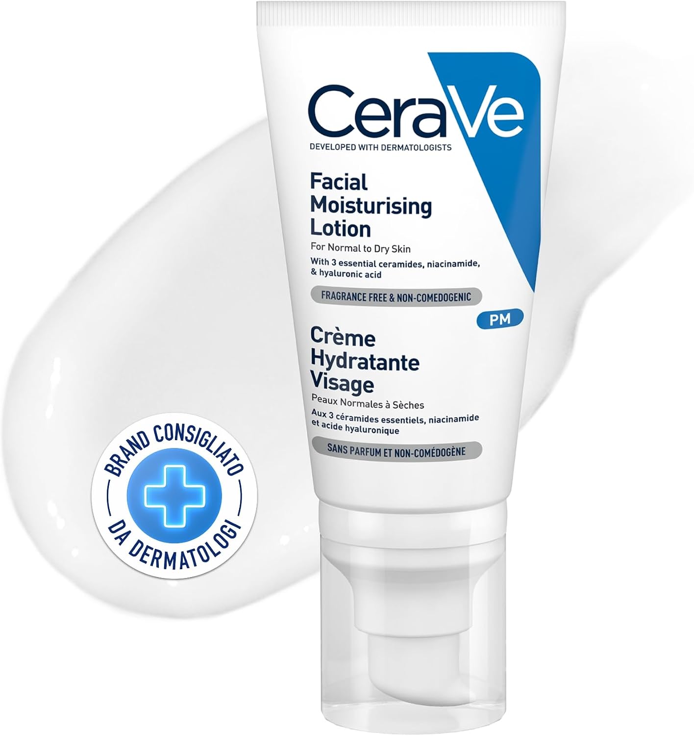 Detalle de CeraVe Crema Viso Idratante Notte per Pelli Normali a Secche, 50 ml