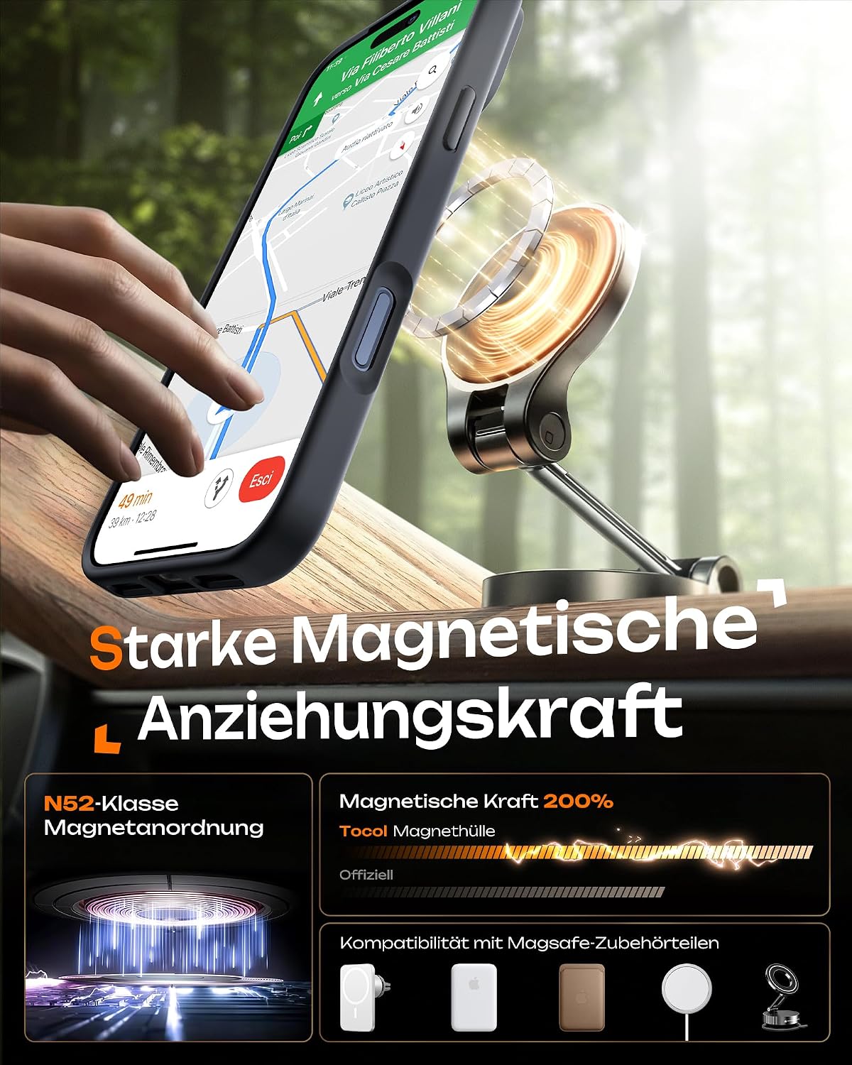 Thumbnail 4 de TOCOL iPhone 17 Pro Hülle 6,3" MagSafe, stoßfest
