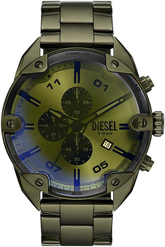 Thumbnail 6 de Diesel Spiked Uhr für Männer – Quarz-Chronograph mit goldfarbener Edelstahlarmband