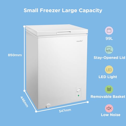 Detalle 2 de COMFEE' 99L Chest Freezer with Convertible Mode (RCC102WH2UK(E))