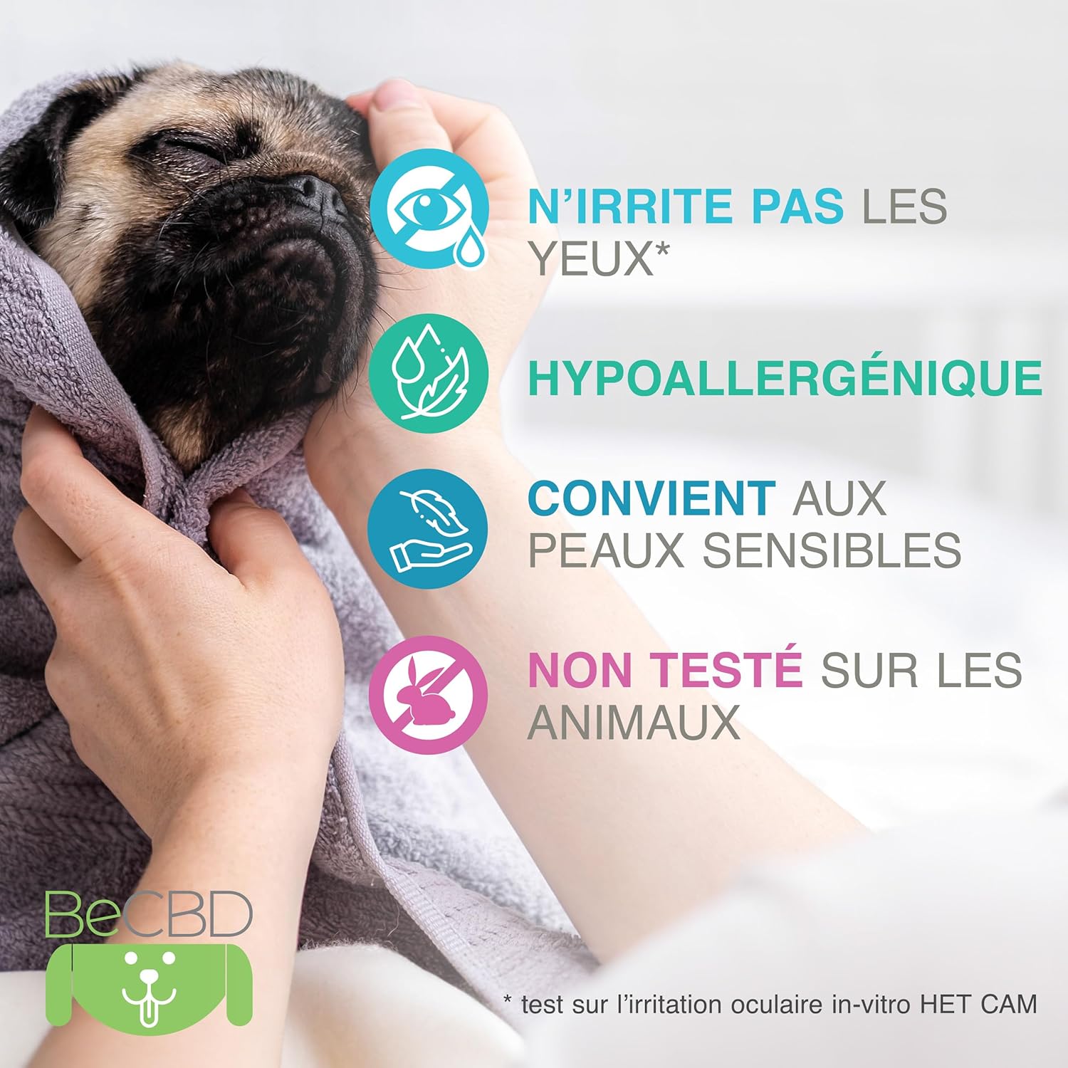 Detalle 2 de BeCBD Shampoing Chien 250 ml