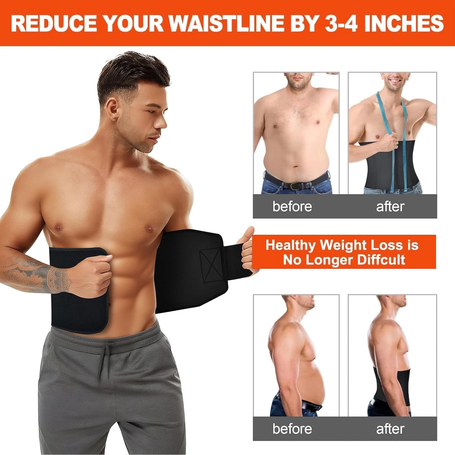 Thumbnail 2 de AMZBOSS Waist Trainer for Women Waist Trimmer, 4.0mm Neoprene, Adjustable Velcro