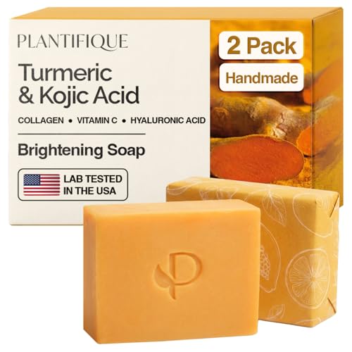 PLANTIFIQUE Turmeric & Kojic Acid Soap | Savon Visage au Curcuma (x2)