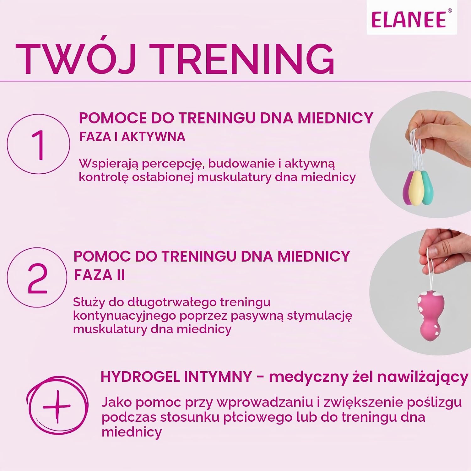 Thumbnail 5 de ELANEE 760-00 zestaw do treningu dna miednicy – faza I i II, hydrożel