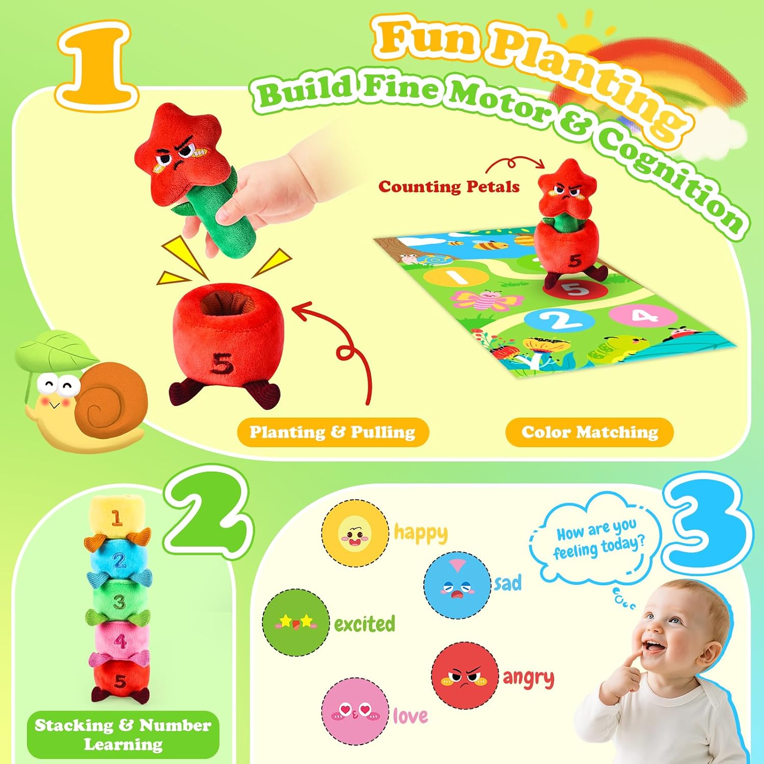 Thumbnail 2 de Esjay Montessori Garden Plants & Bugs Toddler Toy (12–18 Months)