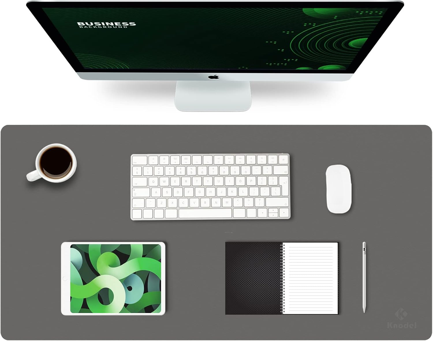 K KNODEL Large Leather Desk Mat 80x40cm