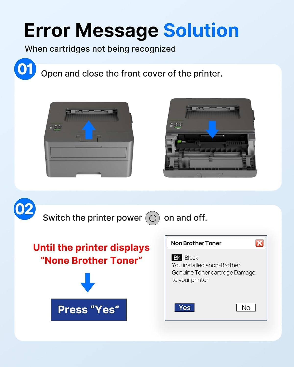Detalle de GPC IMAGE TN2420/TN2410 confezione doppia compatibile per Brother (2-Pack nero)