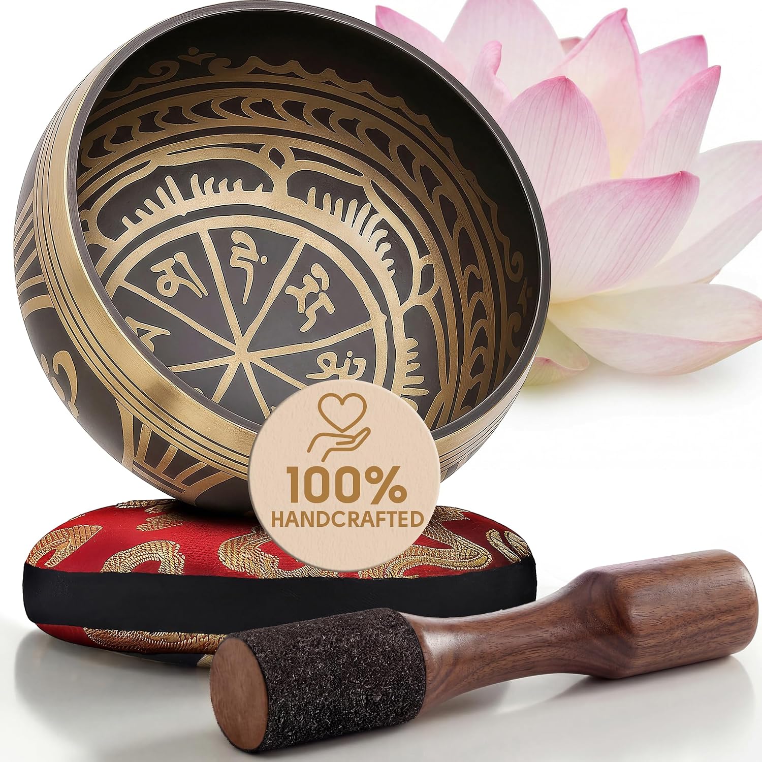 Detalle de Silent Mind Tibetan Singing Bowl Set with Cushion