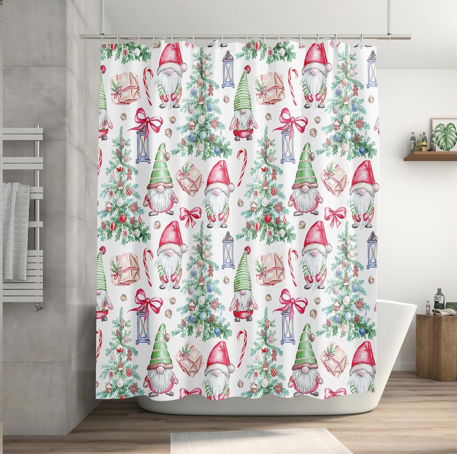 Thumbnail 6 de M&W DAS DESIGN Duschvorhang Weihnachtlicher Badvorhang 180x200 – anti Schimmel, waschbar, robust
