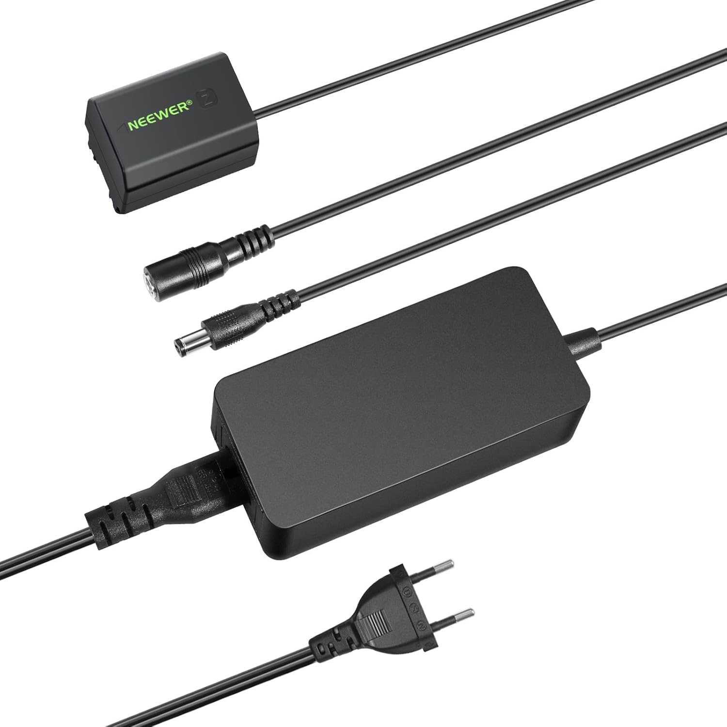 Detalle de NEEWER NP-FZ100 Adaptateur secteur AC/DC + coupleur DC (batterie factice) pour Sony