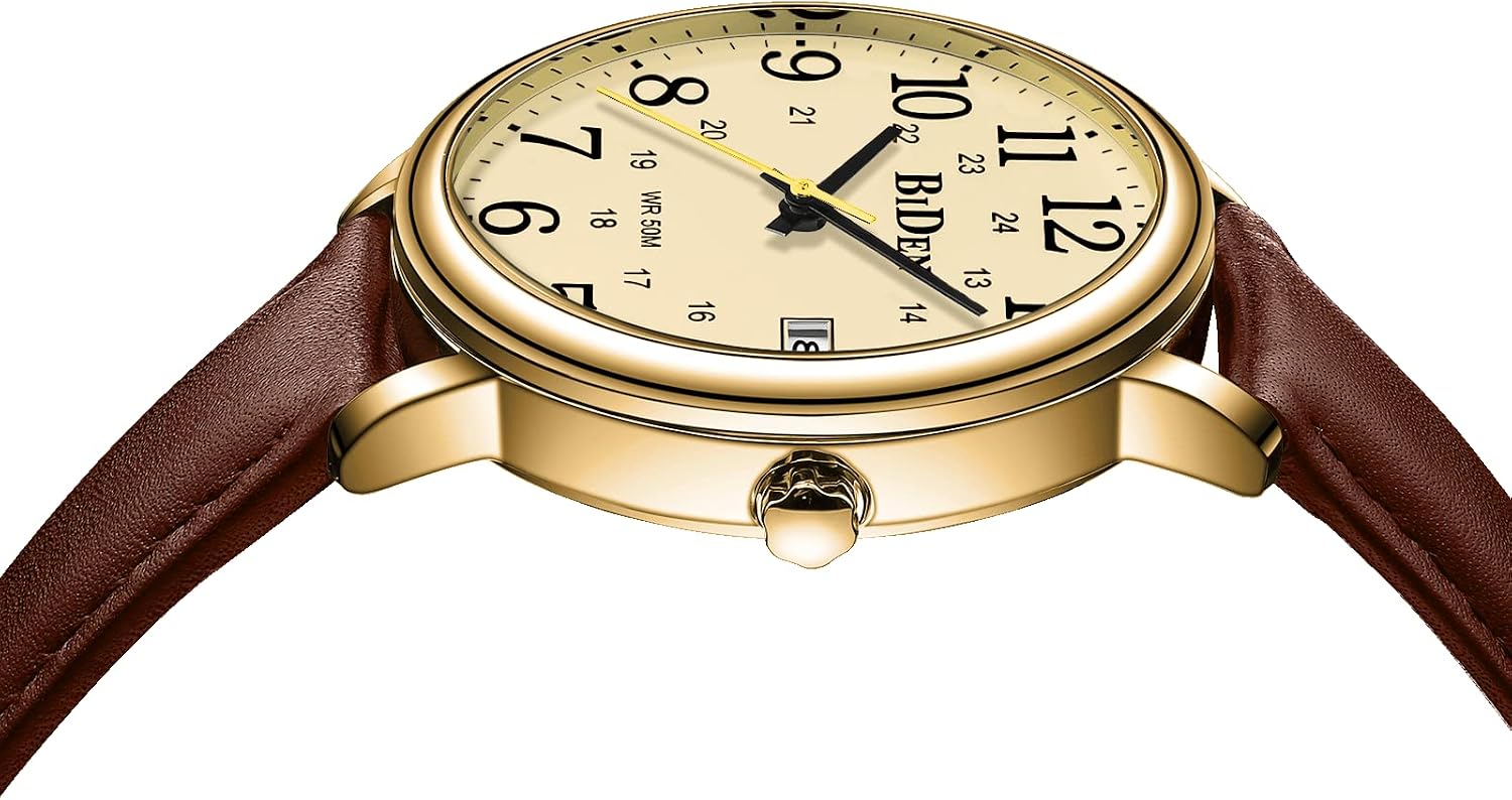 Thumbnail 4 de HANPOSH Herren Uhr Analog Quarz 38 mm