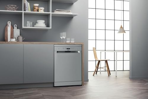 Detalle de Hotpoint HFC3C33WX – Lave-vaisselle pose-libre 14 couverts, Zone Wash 3D, Active Dry, Inverter, Silent 43 dB, Inox