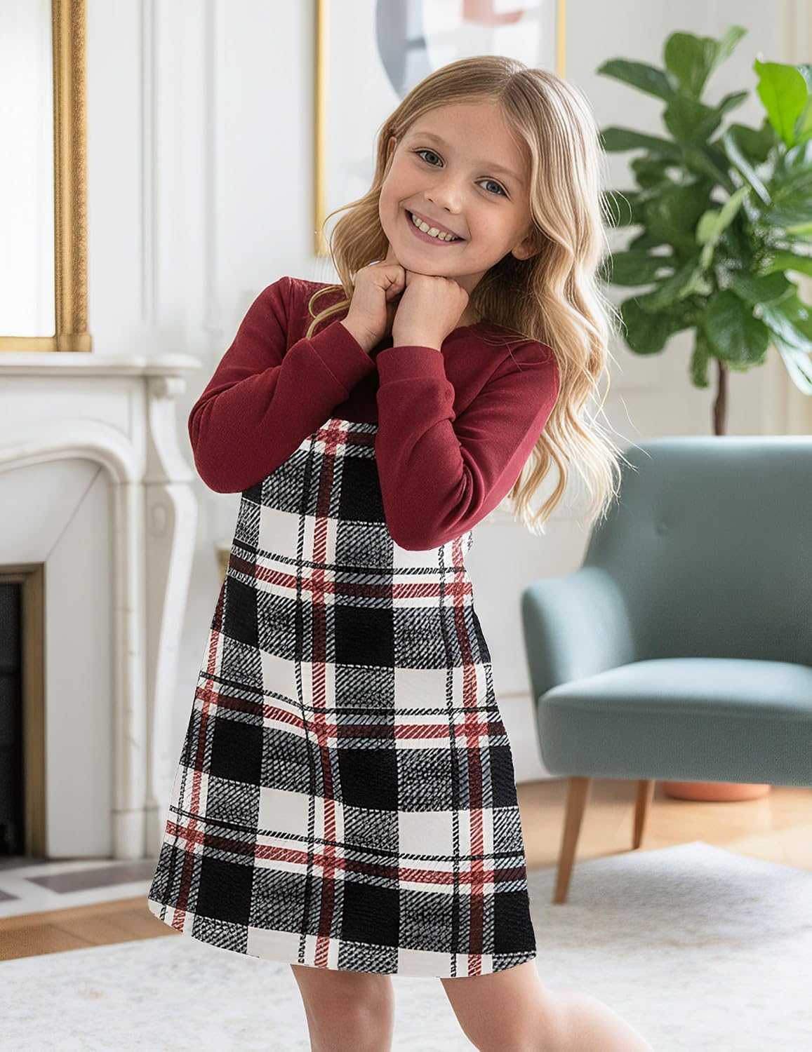 Detalle 2 de JiAmy Girls 2-Piece Dress Set 95% Polyester