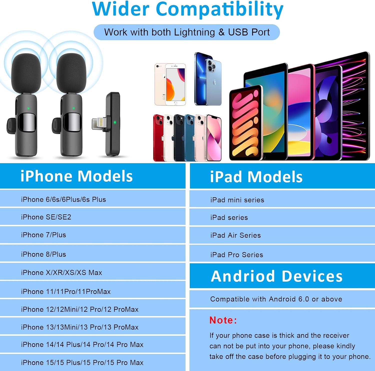 Thumbnail 4 de MAYBESTA Wireless Lavalier Microphone for iPhone, iPad, and Android