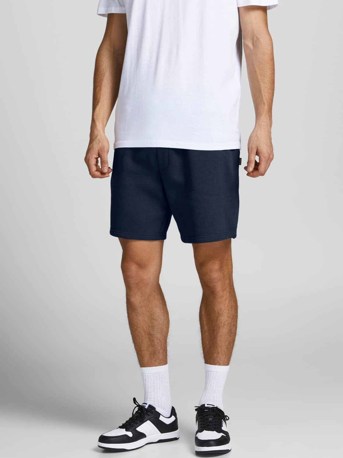 Detalle de JACK & JONES Herren Sweat Short JPSTNEWSOFT – Regular Fit, XS–XXL, Blau/Schwarz