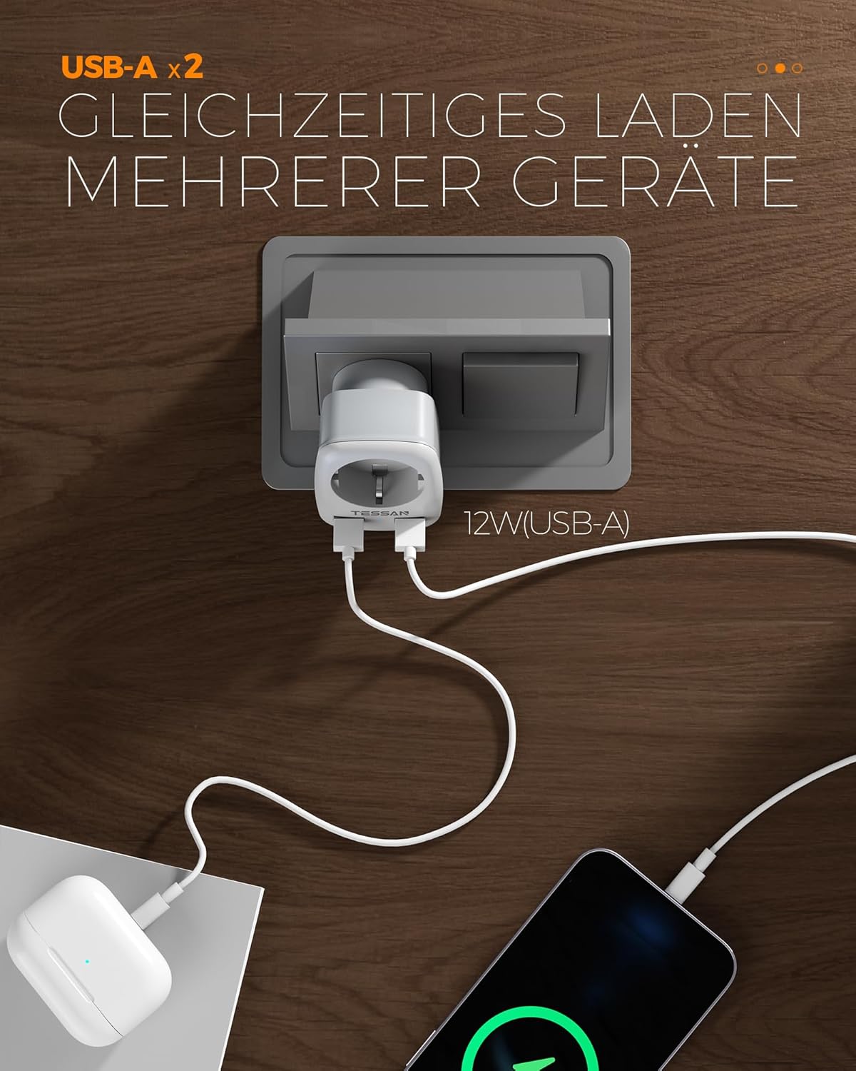 Thumbnail 6 de TESSEN Reiseadapter USA 3 Stück