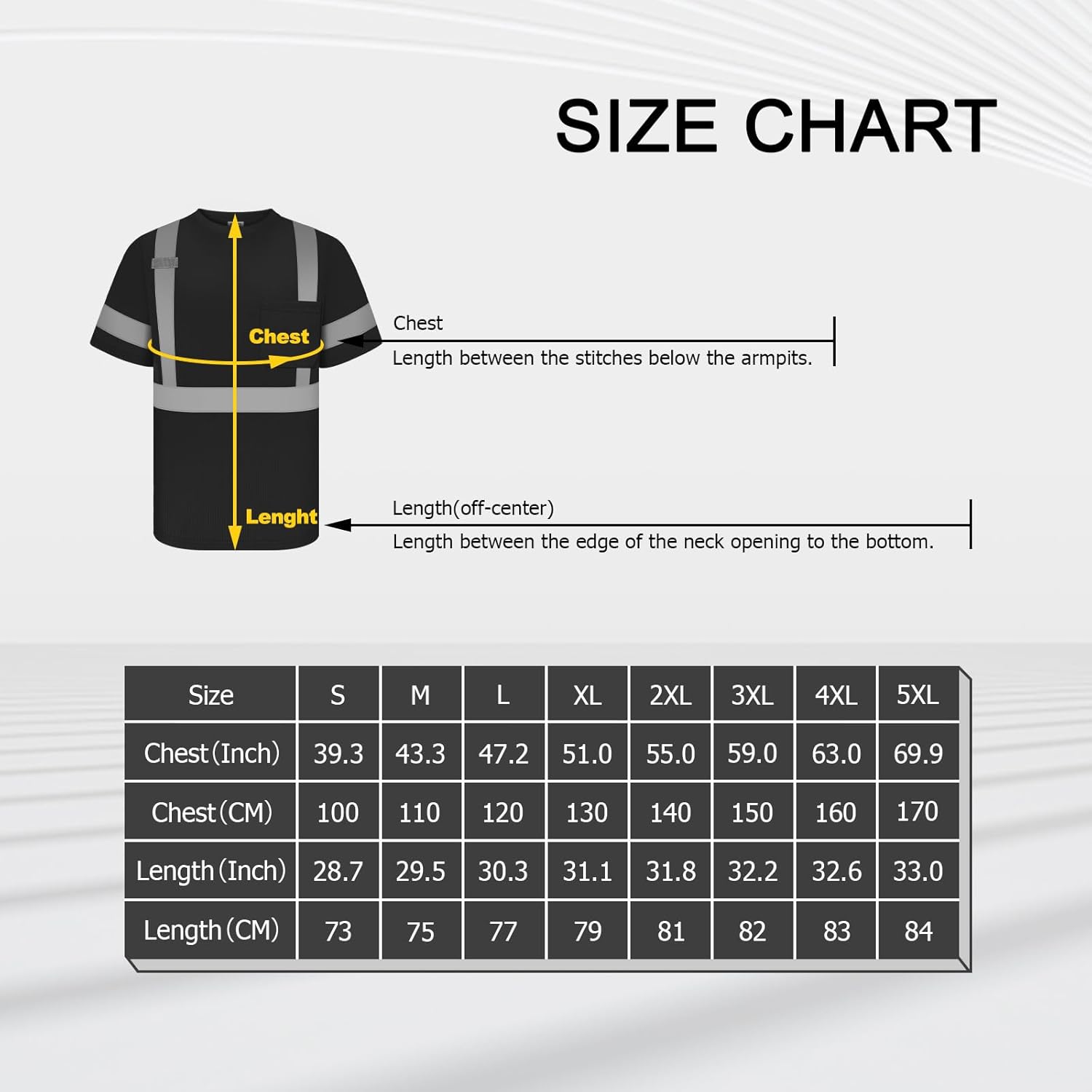 Thumbnail 4 de Graunton Warnschutz T-Shirt – Hochsichtbares Warnshirt mit Reflektierenden Streifen, Größe L, Black