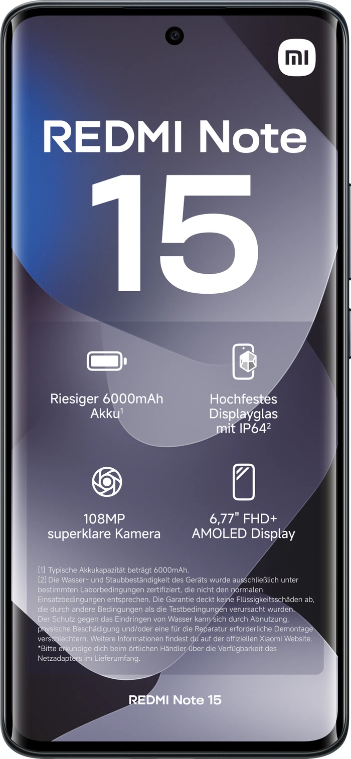 Thumbnail 11 de Xiaomi Redmi Note 15 128 GB Schwarz 4G (ohne 5G) – Smartphone für Alltags-Apps