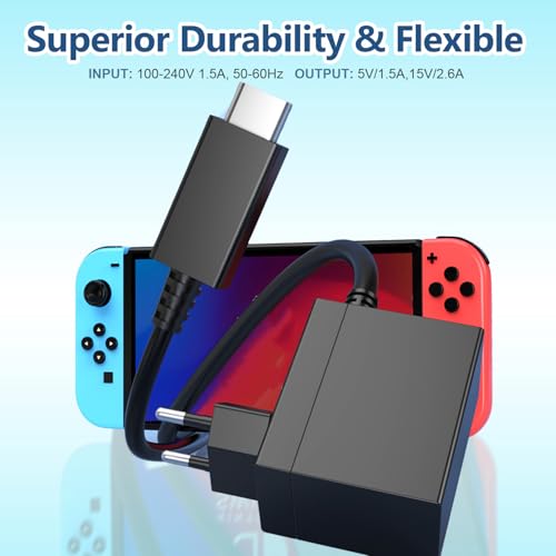 Thumbnail 3 de Cargador PD 45W para Nintendo Switch de YSSTKFD: carga rápida estable y modo TV