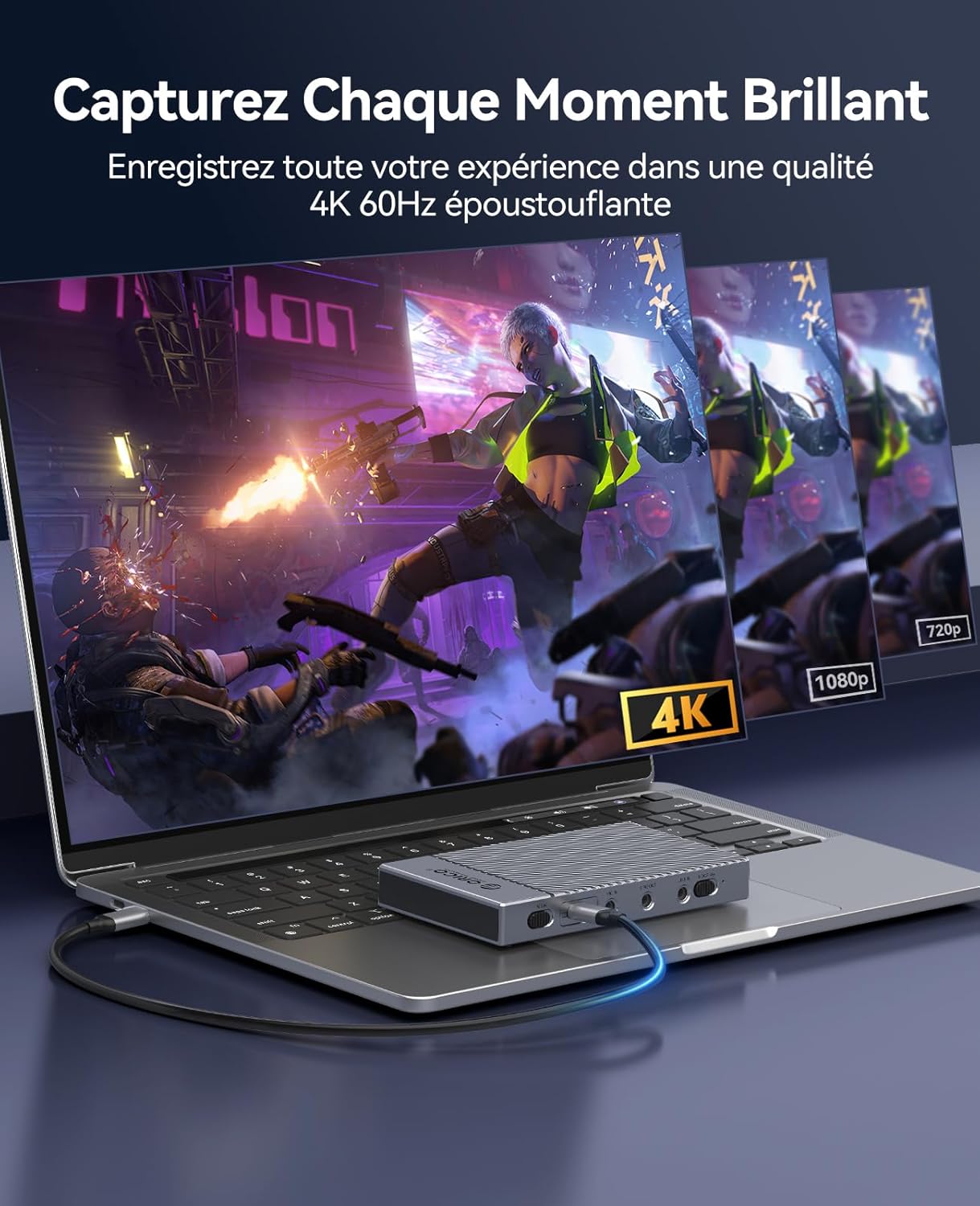 Detalle de ORICO IS6 Capture en 4K 60 Hz