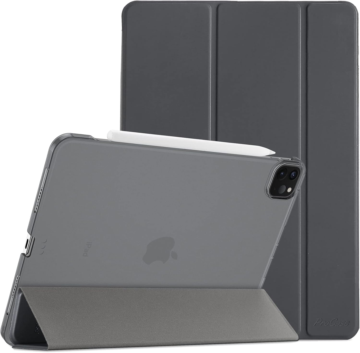 Detalle de ProCase Hülle für 12,9" iPad Pro (Gen 3–6) Grau – Dünn, leicht, mit Sleep/Wake und Standfunktion