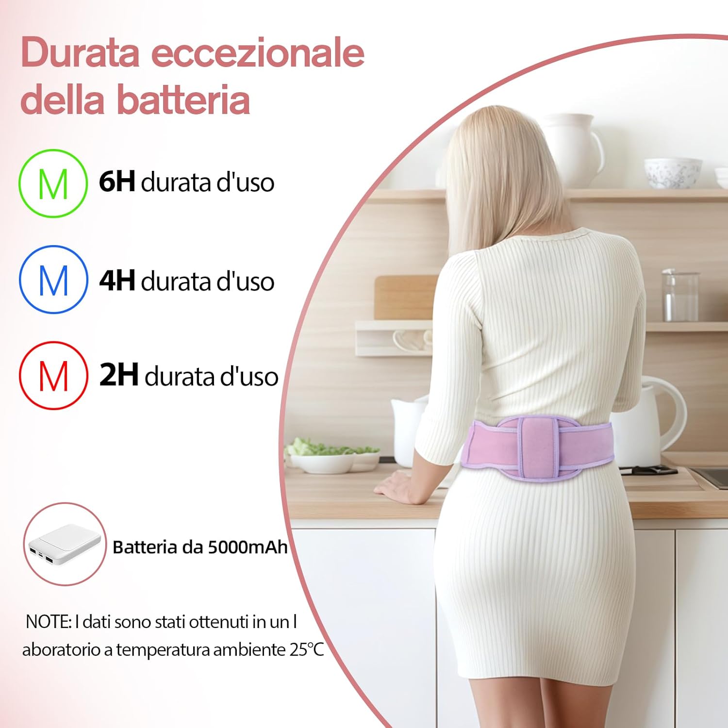 Thumbnail 3 de Comfytemp Fascia Riscaldante Mestruali (Grande) 5000 mAh, riscalda pancia e schiena