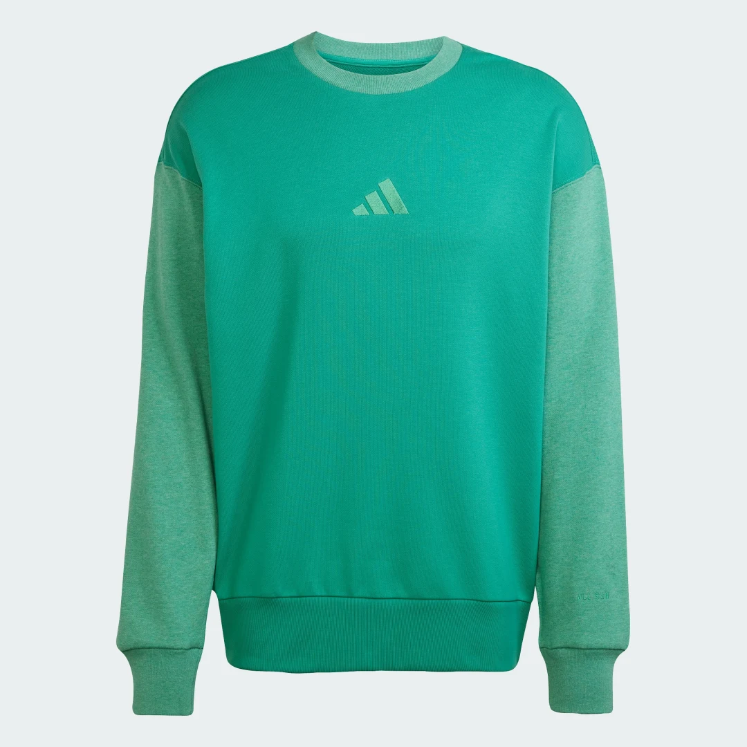 Detalle 2 de All SZN French Terry Colorblock Crew Sweatshirt - Adidas en verde