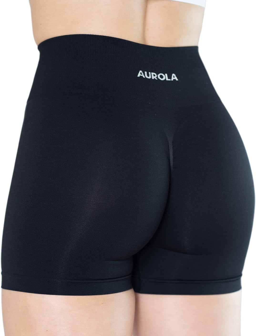 Detalle de AUROLA Dream Collection Women’s Workout Shorts (High Waist, Scrunch Butt, Seamless)