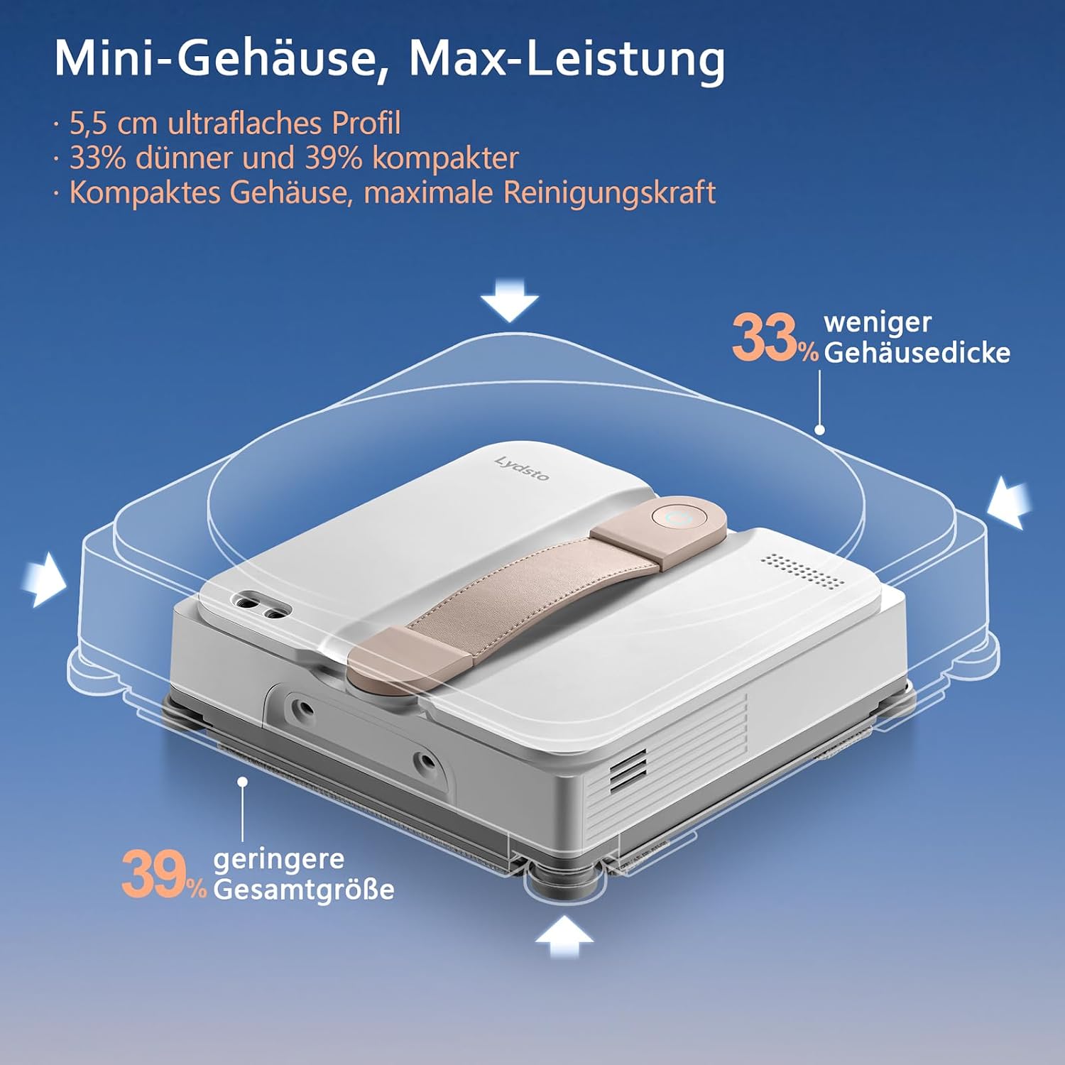 Thumbnail 4 de Lydsto WL07Max Fensterputzroboter mit Sprühfunktion, Ultraschall-Düsen und Eckenreinigung