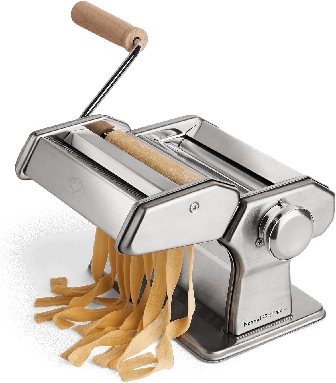 Detalle 2 de Springlane Nonna Manual Pasta Machine with 9 Settings and Spaghetti & Tagliatelle Cutters