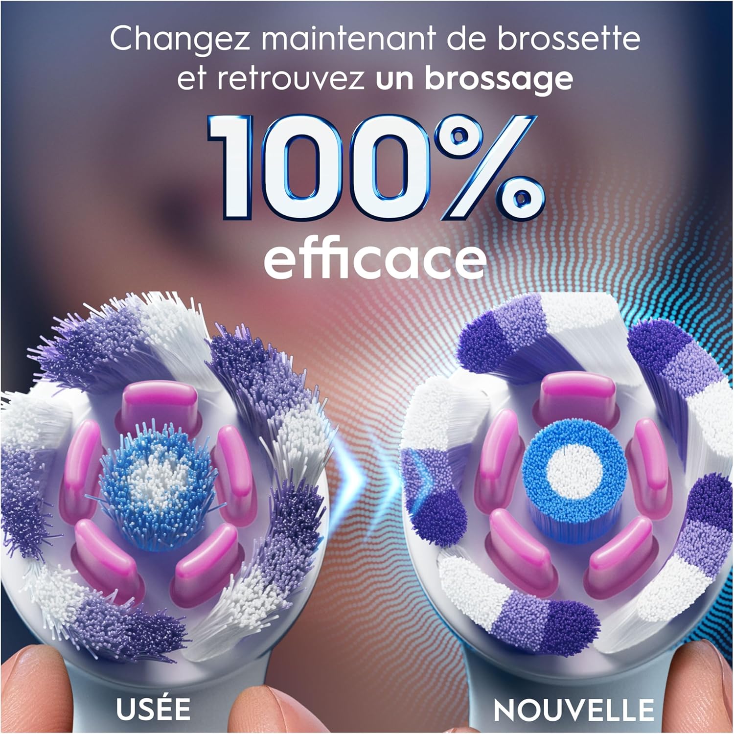 Thumbnail 5 de Oral-B Radiant White : lot de 8 brossettes de rechange pour brosses électriques Oral-B iO