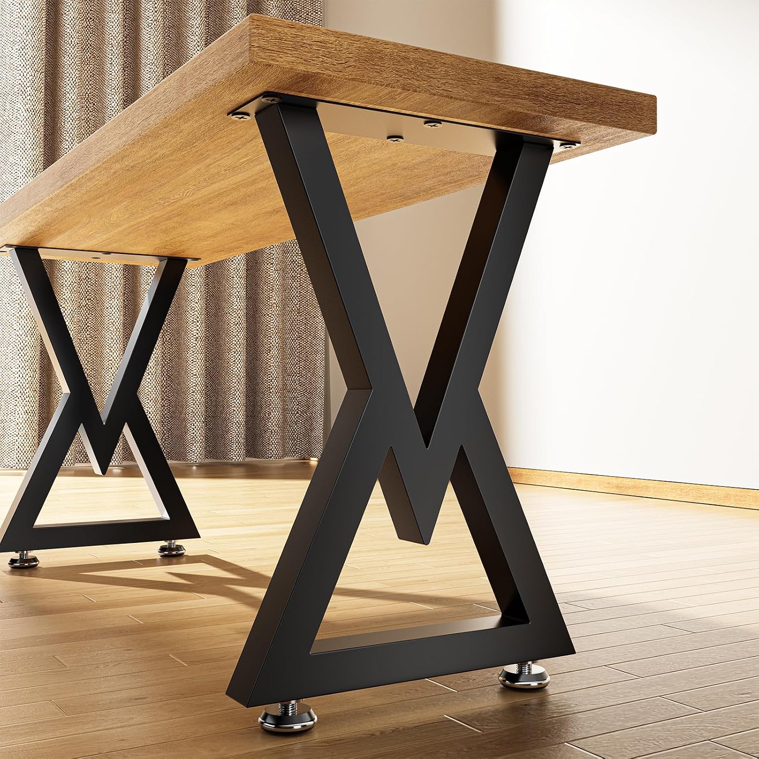 Thumbnail 6 de Likapop 36'' V-förmige Metall-Tischbeine – stabile schwarze Bankbeine, Breite 45 cm x Höhe 91 cm, 2 Stück