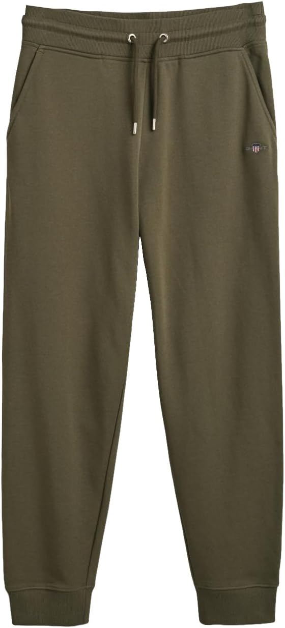 Detalle de GANT Reg Shield Sweatpants: Pantaloni eleganti da uomo, leggeri e sostenibili