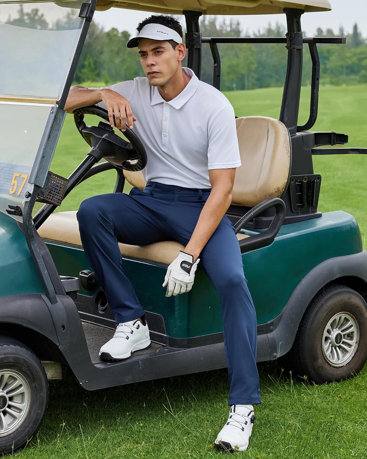 Detalle de Vytroon Men's Classic Fit Stretch Golf and Dress Pants, 4-Pocket