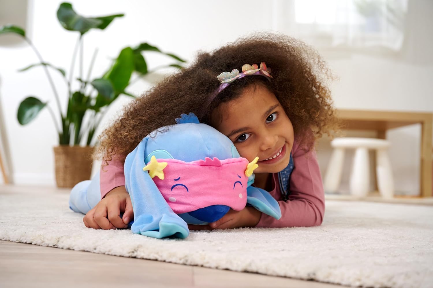 Thumbnail 6 de SIMBA 6315870576HEA Disney Snuglets Wellbeing Stitch 40 cm, pluszak z maską
