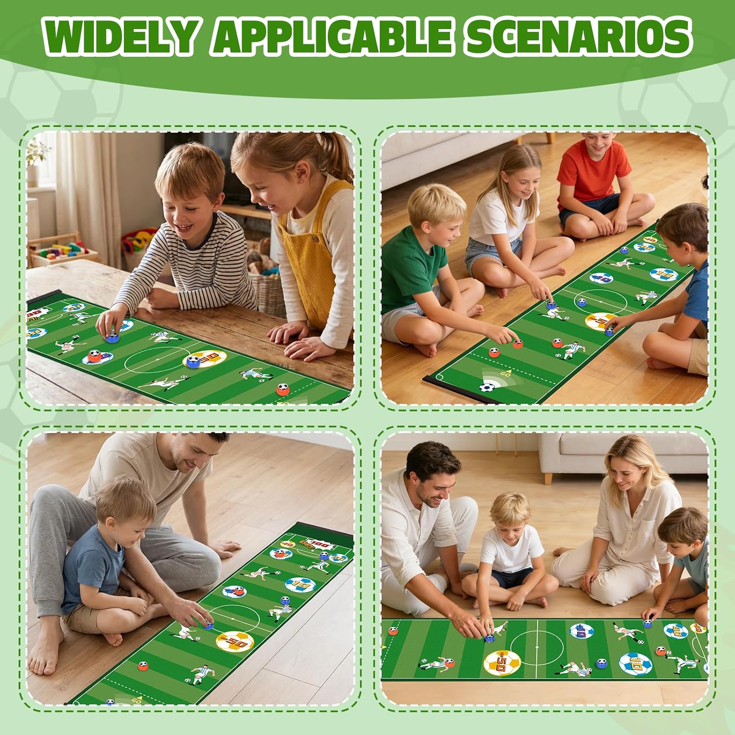 Thumbnail 6 de Tabletop Football Game: mini table soccer with 10 balls for indoor family fun