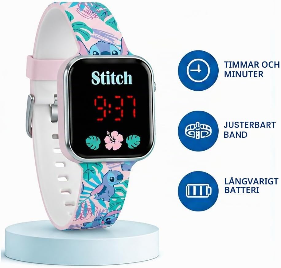 Detalle 2 de Kids Licensing digital LED-klocka för barn med datum och justerbart armband