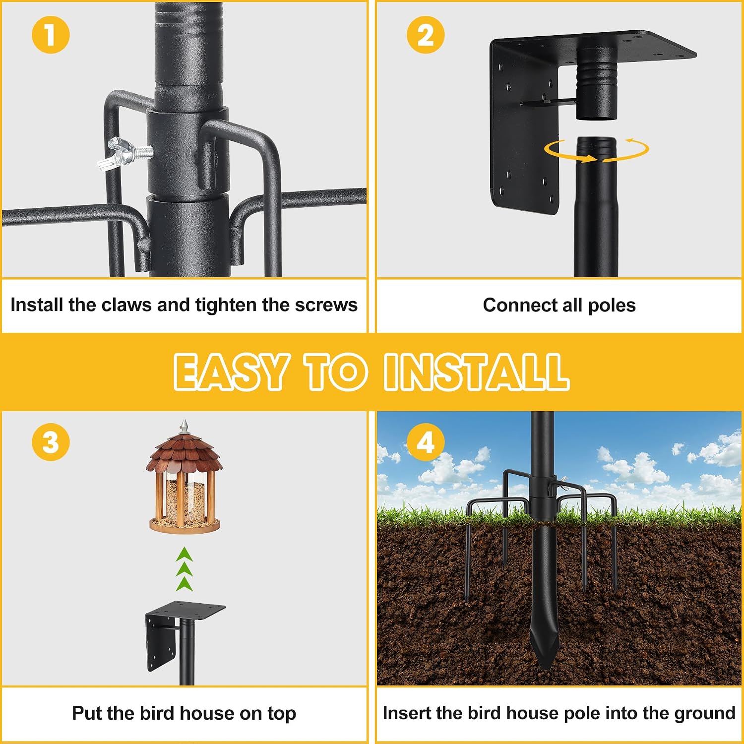 Thumbnail 6 de Bird Feeder Pole 72 Inch