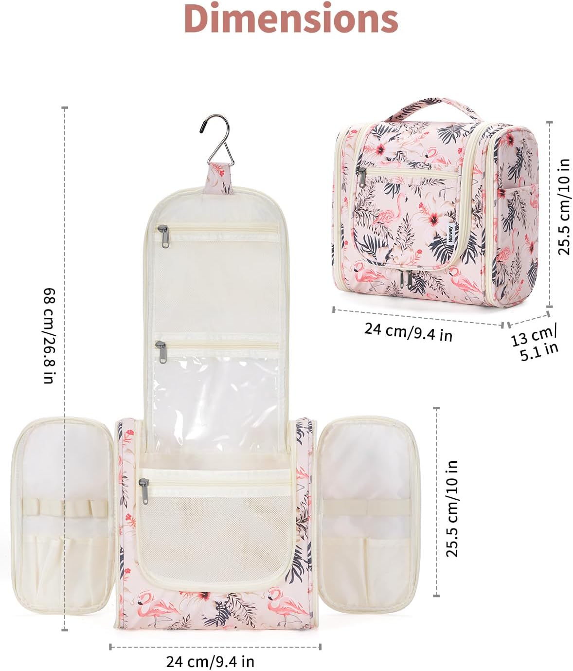 Thumbnail 5 de Narwey Travel Hanging Toiletry Bag 25.5cm
