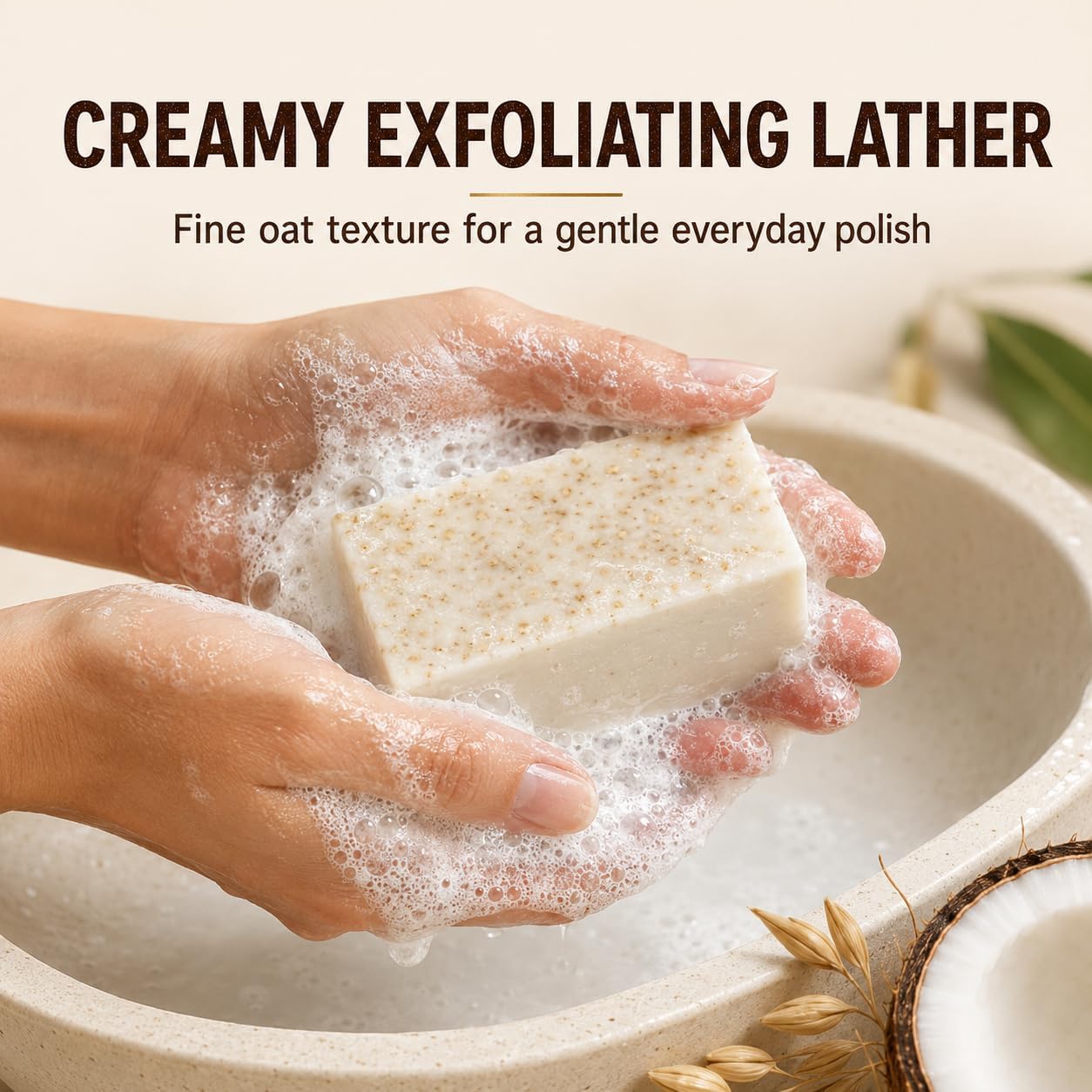 Thumbnail 4 de Amriel Co. Coconut Oat Soap Bars, 4-Pack with Coconut Oil & Glycerin