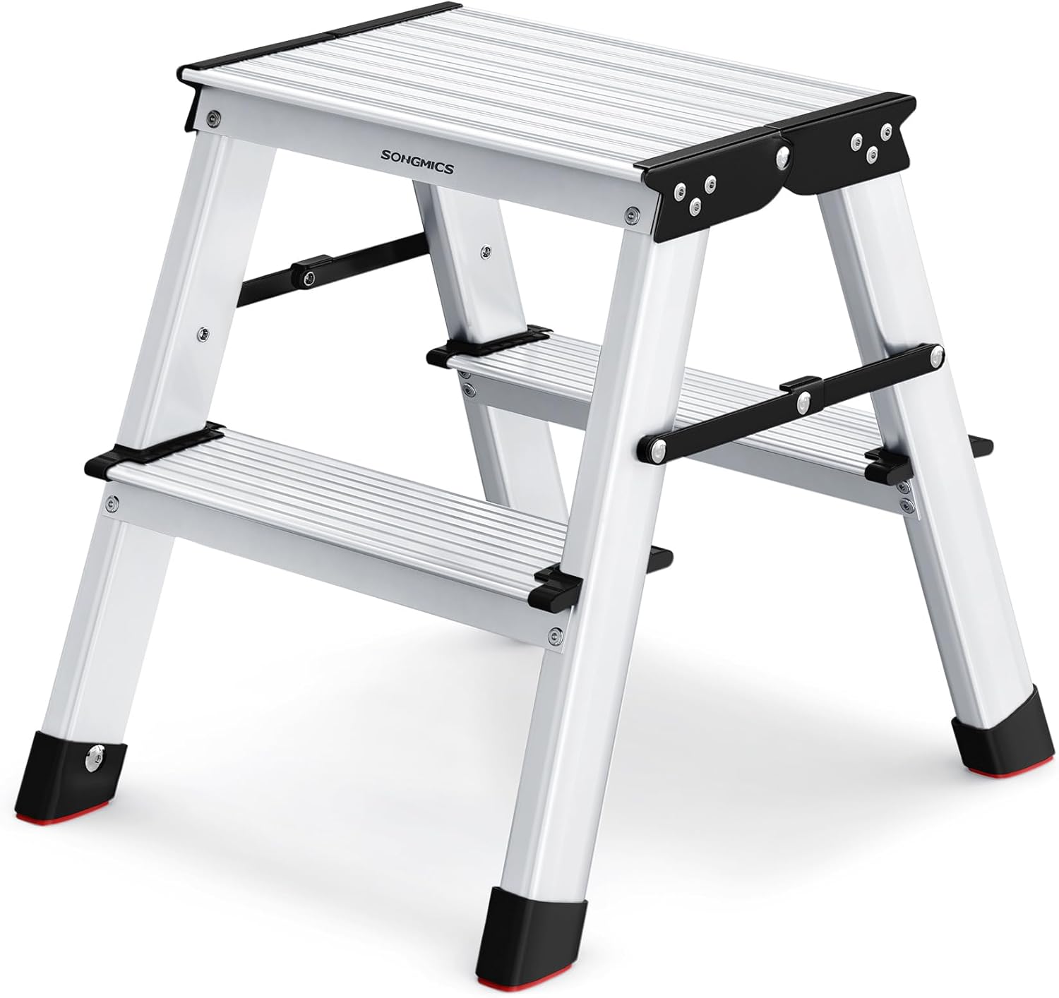Thumbnail 6 de SONGMICS Scaletta Pieghevole a 4 Gradini GLT014E01: leggera, robusta e salvaspazio