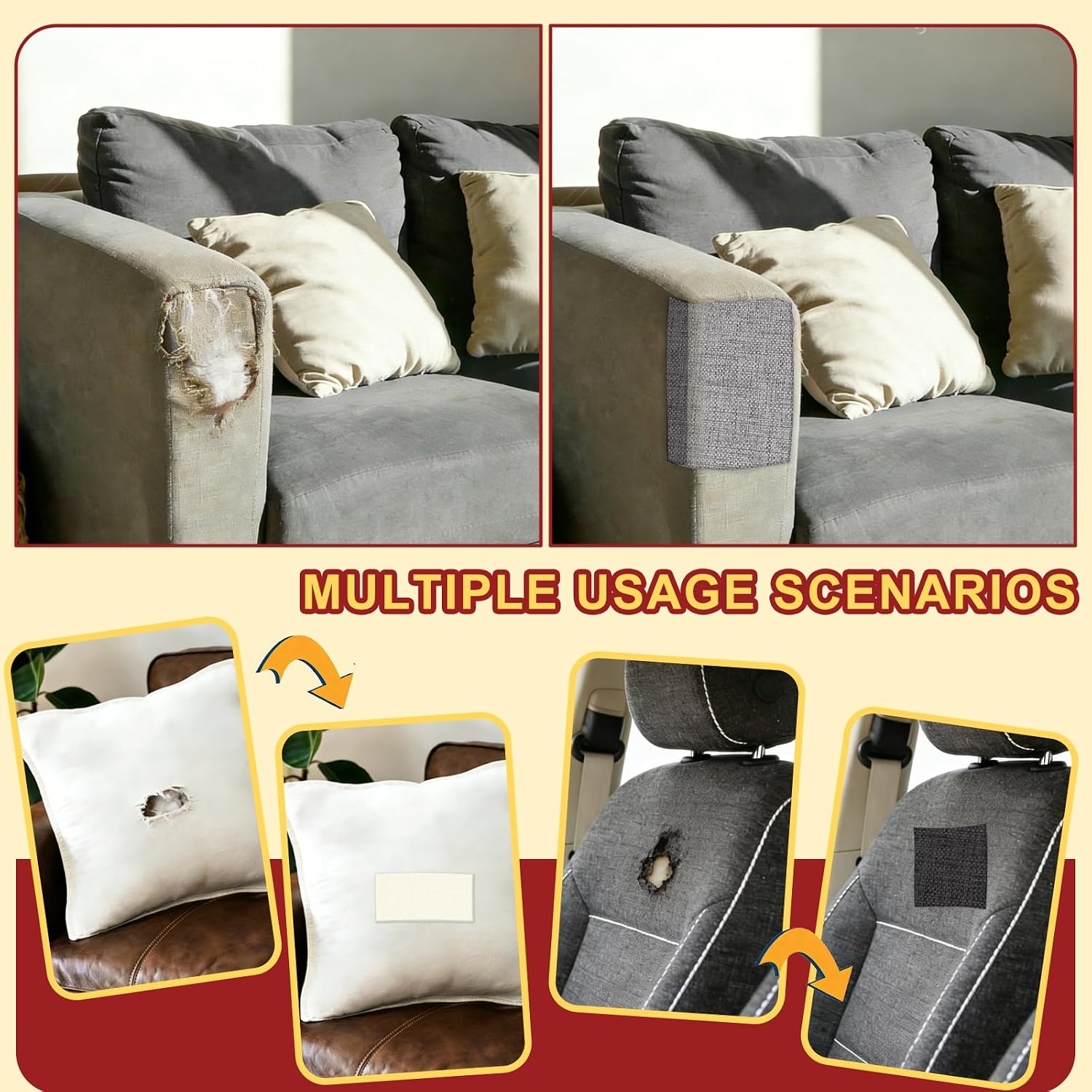 Thumbnail 4 de Cahomo 783032b9-7021-437c-a717-869c7792b3d9 Linen Repair Tape, Dark Grey
