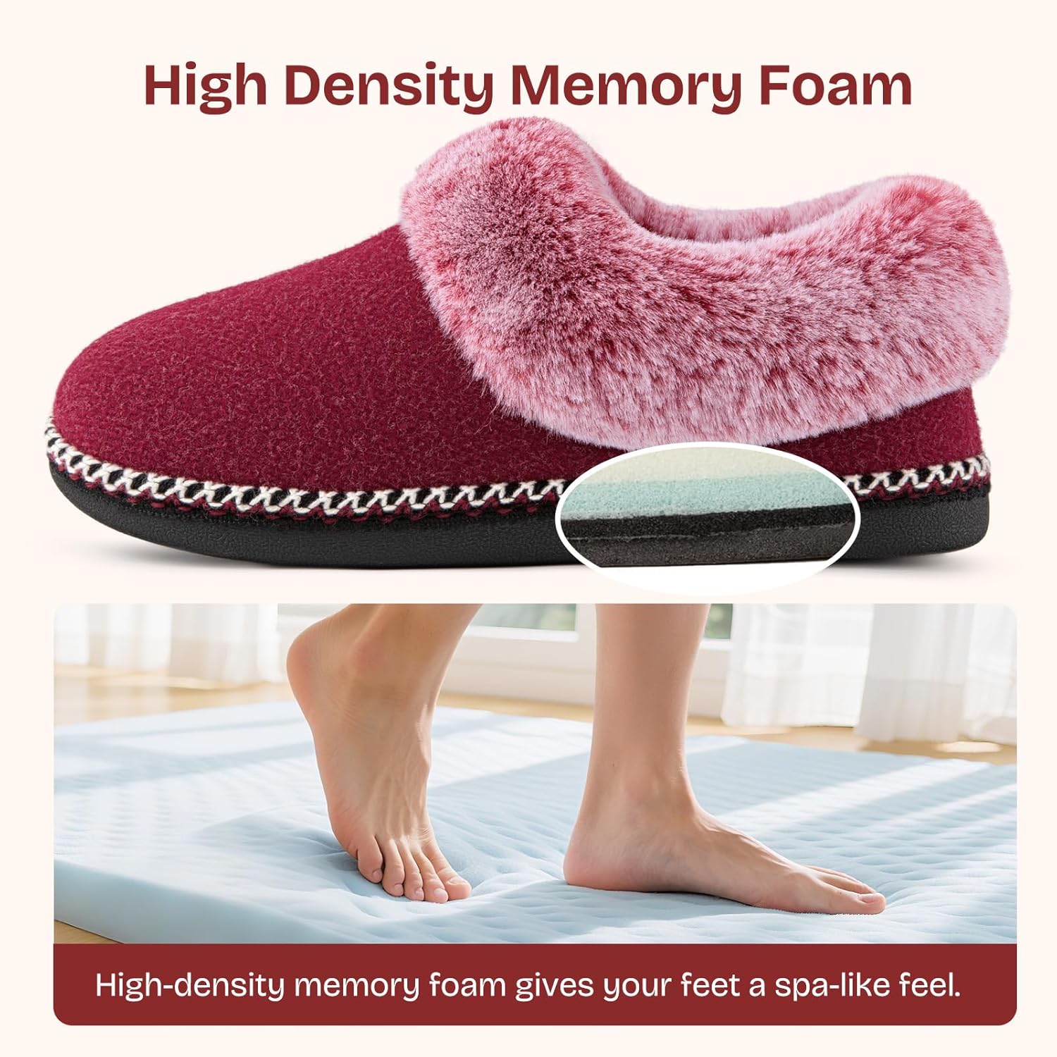 Thumbnail 4 de EverFoams Women's Bootie Slippers Memory Foam cosy house slippers
