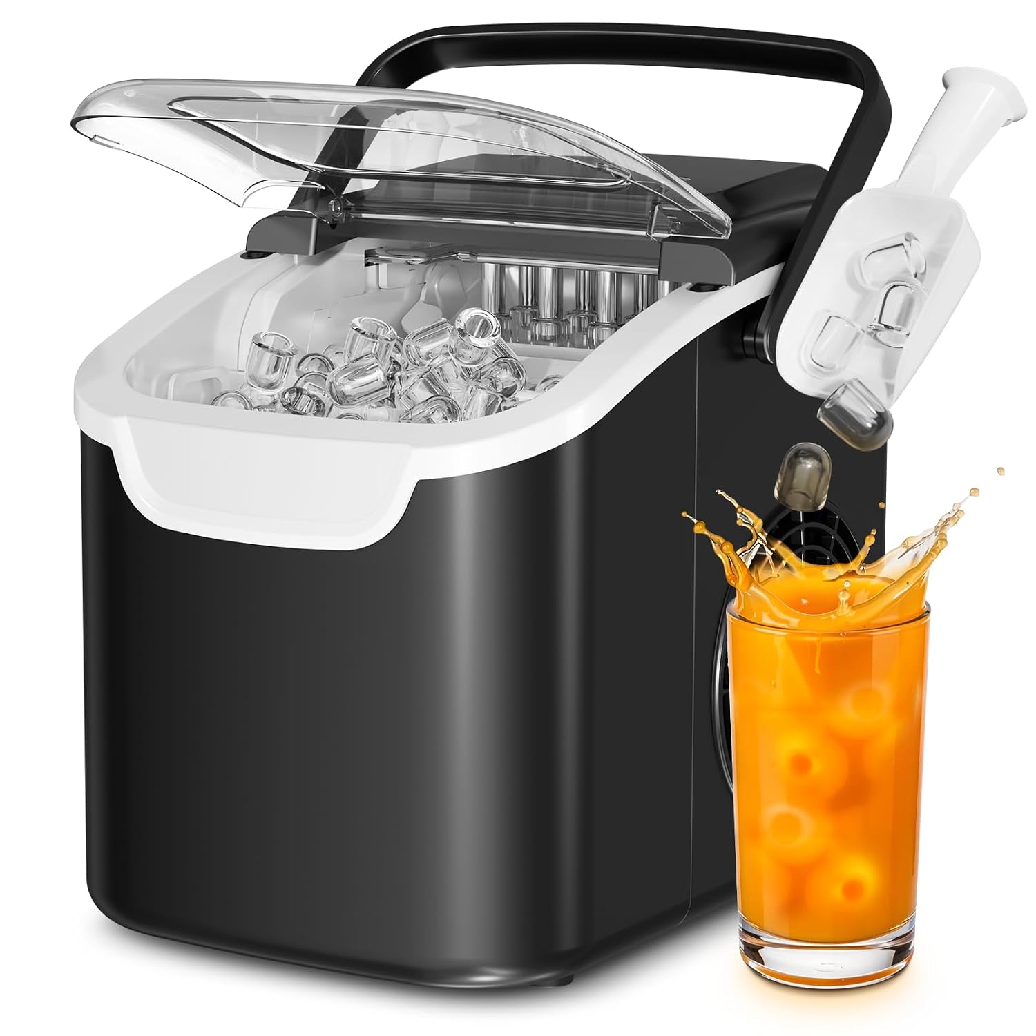 Detalle de Antarctic Star HZB-12/Q Countertop Ice Maker, 2 Ice Sizes and Self-Cleaning